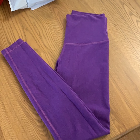 Purple lululemon tights, cloth material - purple. Fits 5/6 - Picture 2 of 2